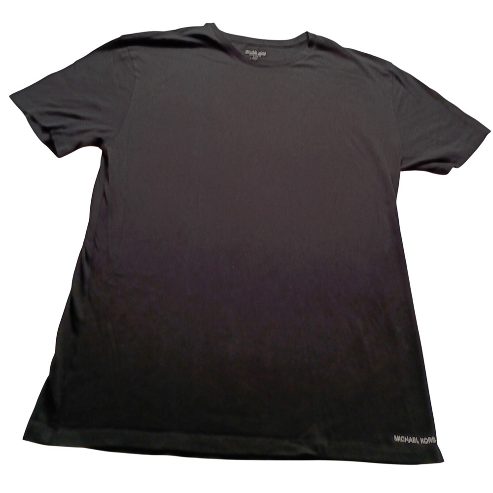 Michael Kors T-Shirt Men's RN36543 Crew Neck Cotton XL Black Luxury Basic Tee